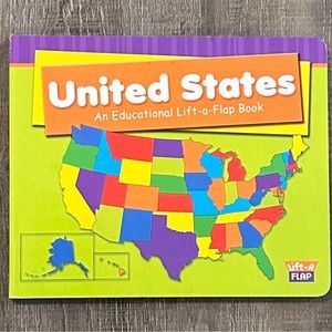 💞 New “United States” Educational Lift The Flap Children’s Board Book